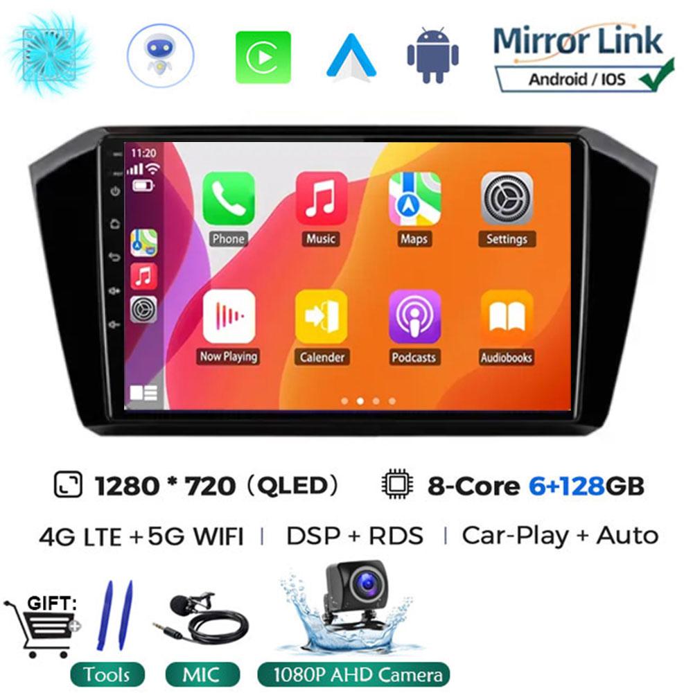 10.1 Inch  Car Radio Android 14 For VW Volkswagen passat B8 2015 - 2020Wireless Carplay Auto Multimedia ADAS AHD RDS Video DSP