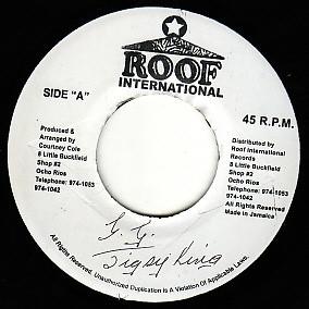 

7inch Record JIGSY KING - G & G NONE Roof Internatio Jamaica Reggae, Ska & Dub Used