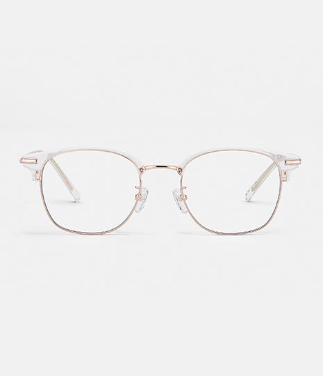 Byumaeb Cloud 2_Full Titanium Transparent Bottom Gold Square