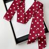 Luxury Ribbon Polka Dot Scarf Printed Retro Scarf Headband Neckerchief Korean Style Long Scarves Spring Summer