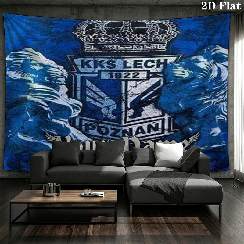 Lech Poznan Wapen Custom Naam Wandkleed Esthetische Muurhanger Bedrukte Stof Deken Decoratieve Wandkleden Voor Slaapkamer Woonkamer Huisdecoratie