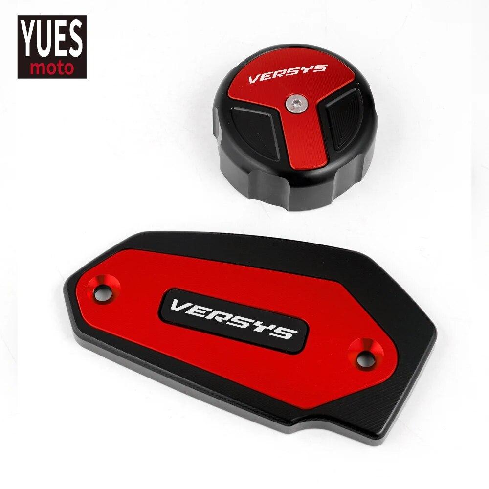 Motorcycle Accessories CNC Front & Rear Brake Fluid Cylinder Master Reservoir Cover Cap For Kawasaki VERSYS 650 1000