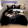 3pcs Leopard Print Duvet Cover Set, Cover For Bedroom Guest Room (1 Duvet Cover + 2 Pillowcase, Without Quilt),  yy250922118