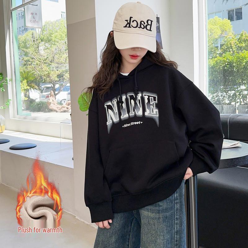 Dívčí jarní/podzimní mikina s kapucí - 2025 Korejský styl fleece pro dívky