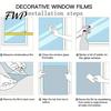 Statische Elektrizität Fensteraufkleber Buntglasfolie Floral Regenbogen Dekorativer Aufkleber Sonne Romantischer Aufkleber Blockierend Abnehmbar für Badezimmer Wohnzimmer