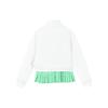 FILA Emerald Series Loose Fit Mock Layered Knit Sweatshirt Women sweatshirt White F11W314202F-WT