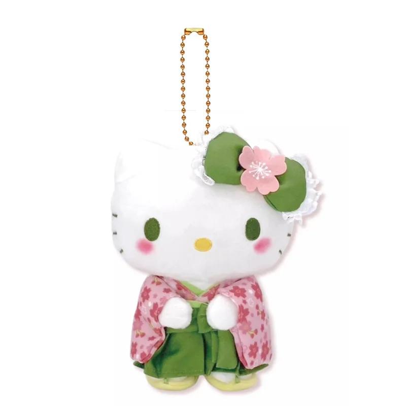 Sanrio Kimono Plush Toys Hellokitty Cinnamoroll Kuromi Pendant Bag Accessories Bag Car Pendant Keychain Valentine'S Day Gift Toy