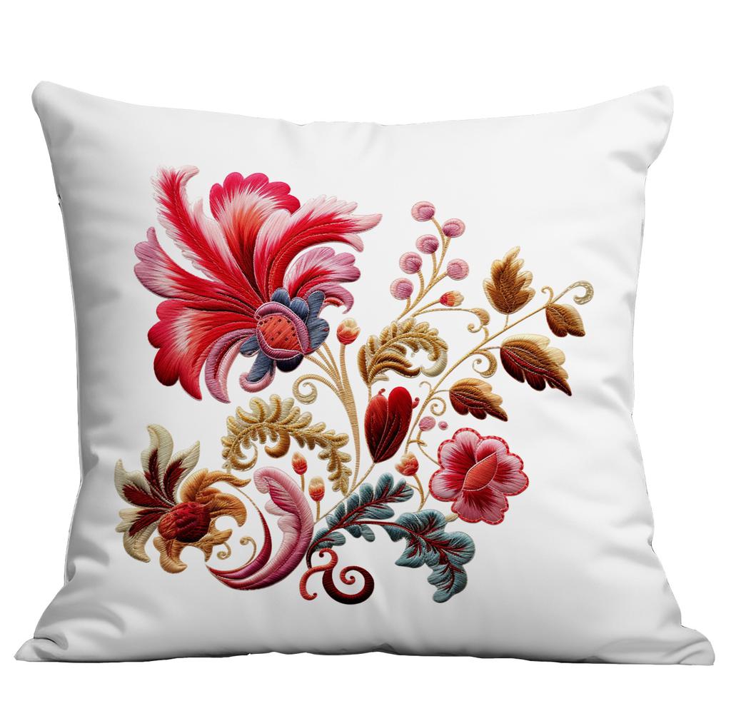 Spring and Summer Imitation Embroidered Flower Pillowcase Home Sofa Living Room Pillowcase New Style Pillowcase