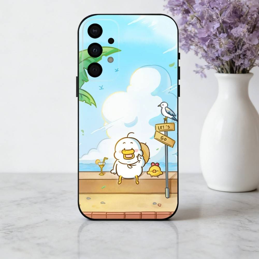 

Милый чехол D-Doubao D-Duck для Samsung Galaxy A73, A72, A71, A70, A53, A52, A51, Мягкий силиконовый черный чехол Samsung a42 5g