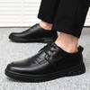 Autumn Men's Casual Leather Shoes British Heightened Thick-soled Wear-resistant Business Dress Big Head Tooling Non-slip and Waterproof Men's Shoes