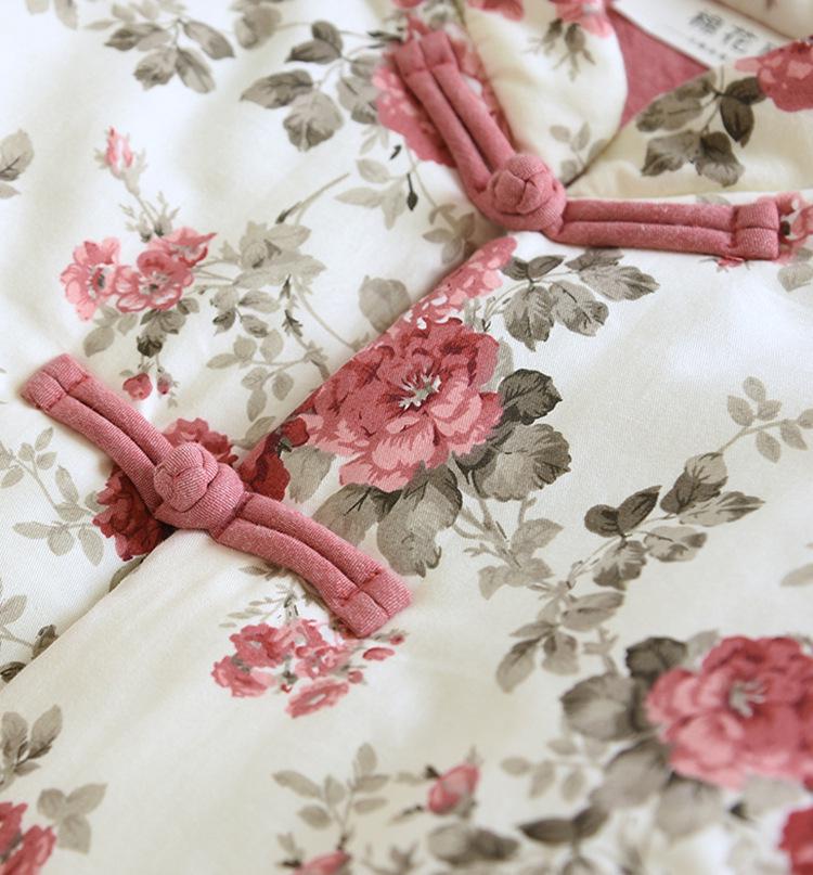 505 Handmade Cotton Floral Jacket, Autumn/Winter, Chinese Style Frog Fasteners, Ladies' All-Cotton Warm Wear