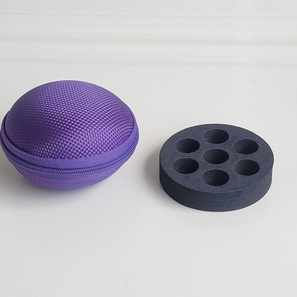 EVA Foam Insert Essential Oil Storage Bag Portable Multi Slot Interior Essential Oil Case Polyester Bottle Storage Bag