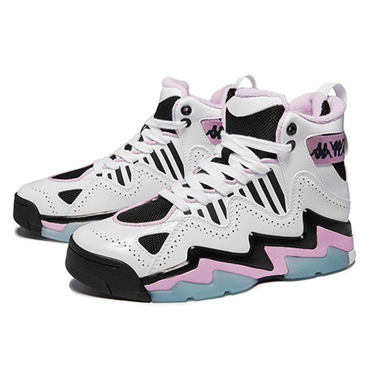 Kappa Comfortable High-Top Retro Basketball Shoes Women sneakers Pink White K0965CC76-001