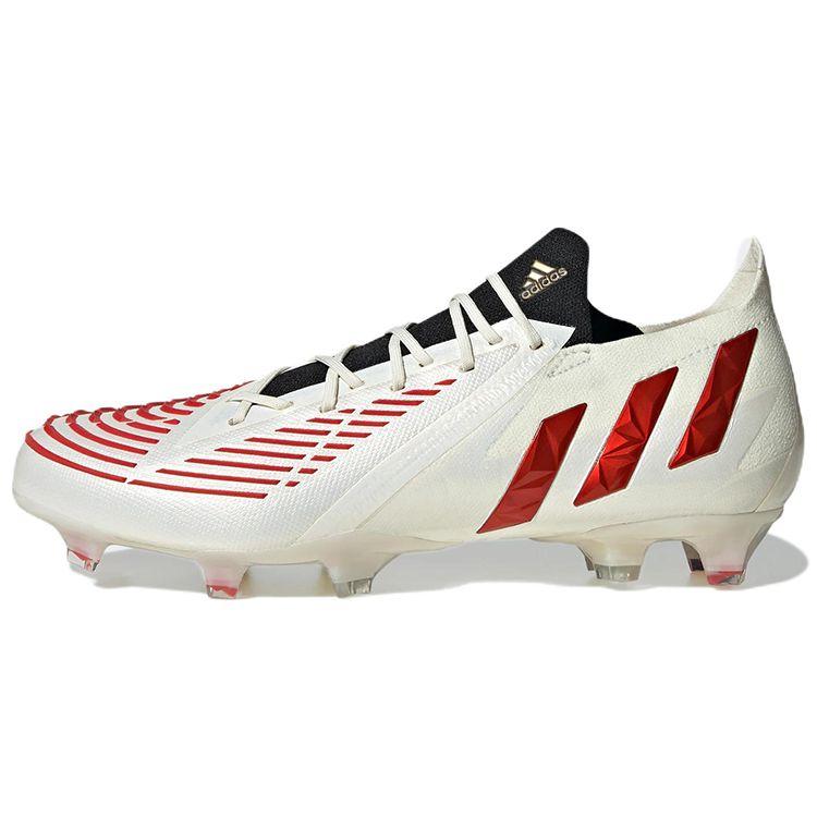 Adidas Predator Edge.1 L FG Firm Ground Natural Grass Durable Soccer Shoes Men Soccer Shoes White GV7390