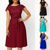 Formal Dress Lace Bandage Summer A-Line Crochet Dress for Cocktail Party