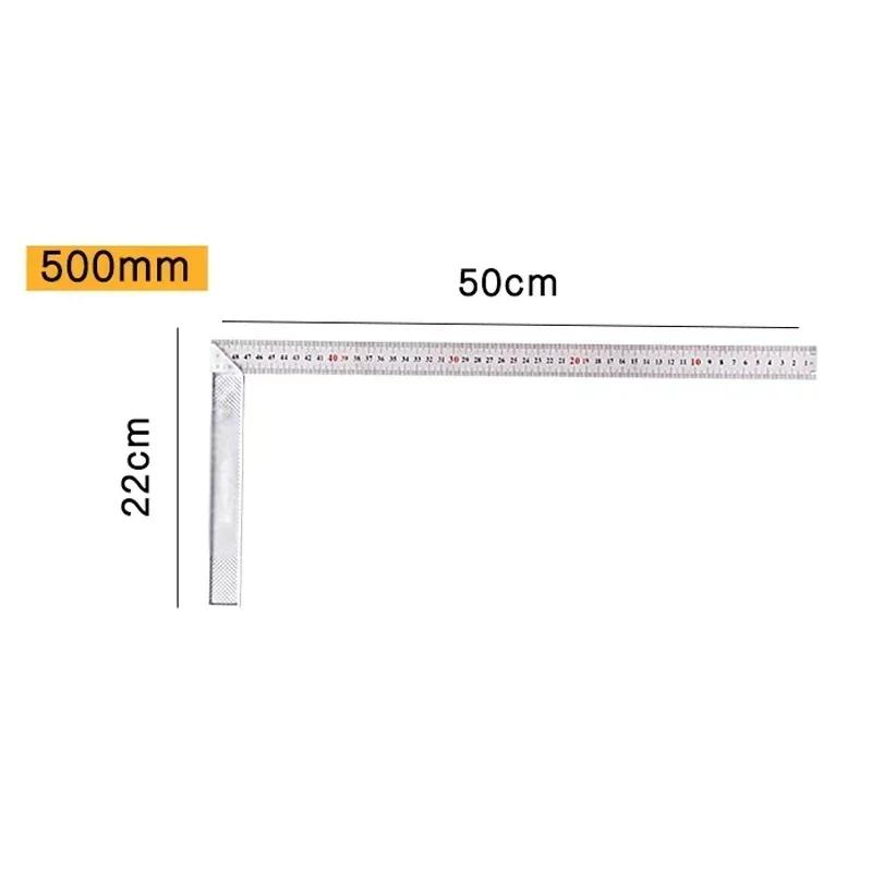 1pc 250mm-600m Square Right Ruler Angle 90 Turning Ruler Construction Carpenter Ruler For Building Framing Gauges Measuring Tool