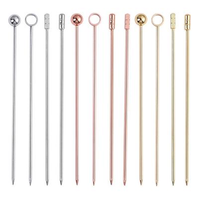 Steel Kitchen Tools Decoration For Drinks Fruit Fork Toothpicks Fruit Sticks Cocktail Picks