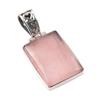 Natural Rose Quartz Gemstone 925 Solid Sterling Silver Gift Pendant 1.50" O8t17