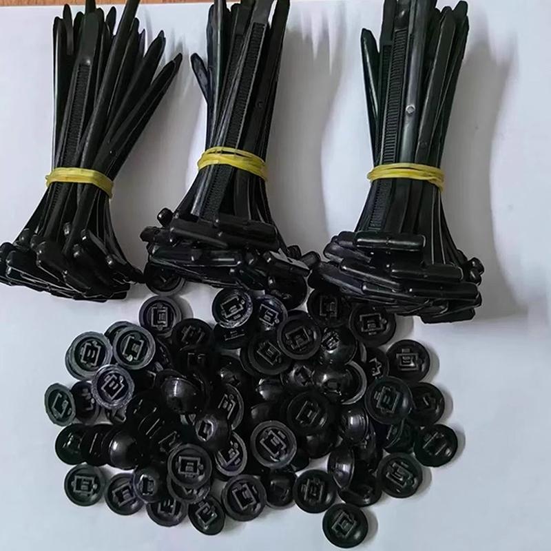 

100pcs Nylon Universal Cable Tie Buckle Pin And Button Zip Ties Self-Locking Fixed Cables Zip Tie Wire Fastening Straps