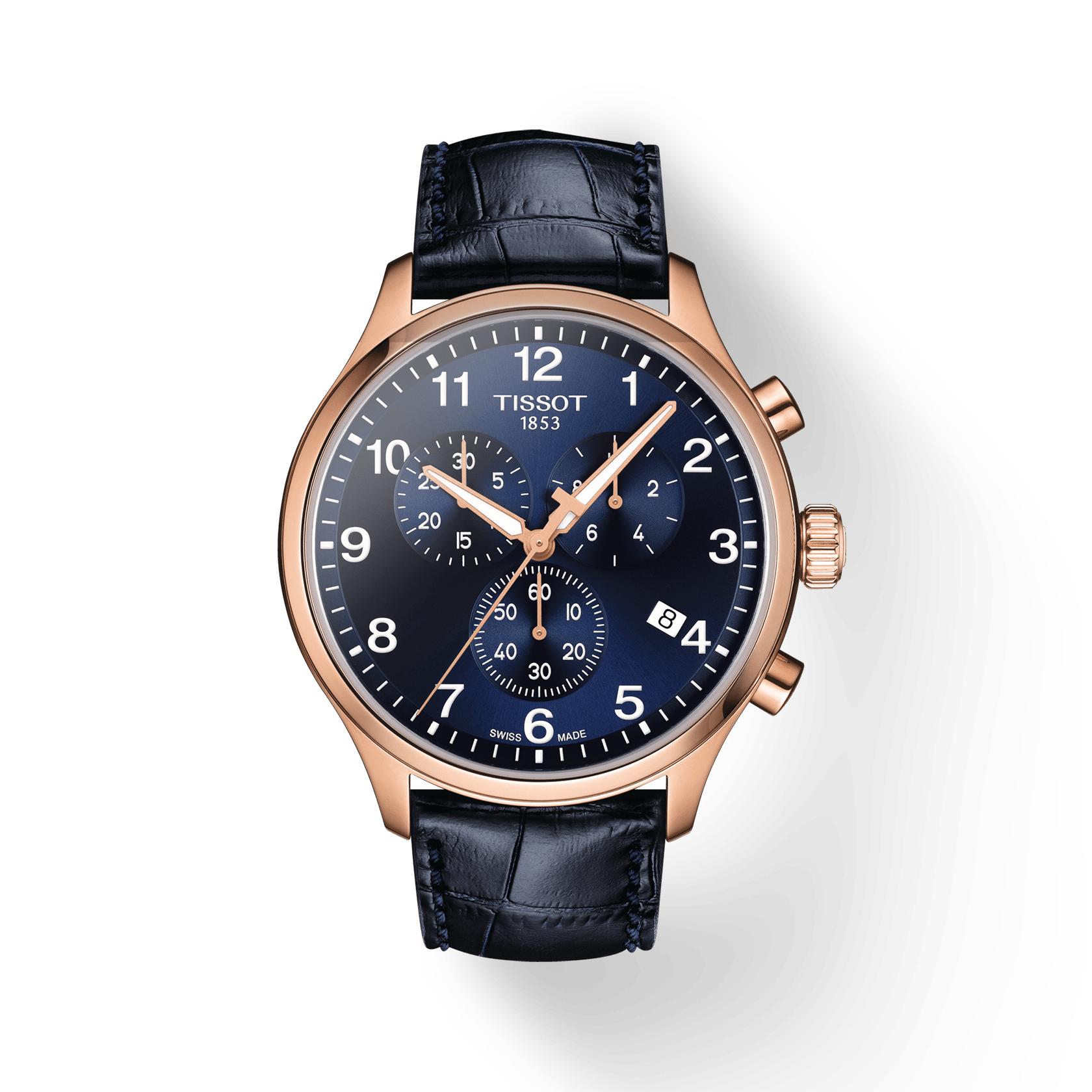 Tissot Leather Strap blue Dial Men s Fashion Watch T116.617.36.042.00 синий