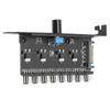 Fan Hub 12V 3pin 4pin 1 Knob 8 Channels Stable Precise Fan Speed Controller with Screw for Computer CPU ChassisSATA