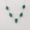 Green Onyx Gemstone Silver Necklace, 925 Sterling Silver Unique Necklace, Statement Jewelry For Women RN-1-21