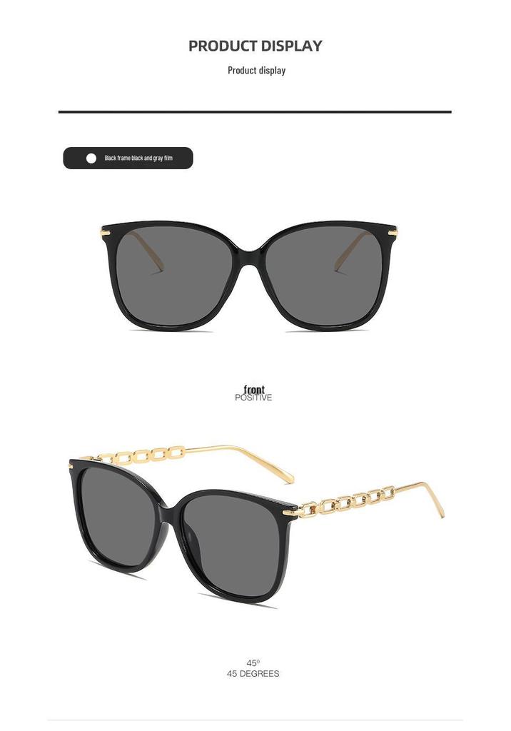 Trendy Oversized Women's Sunglasses: Fashionable Street Style UV Protection for Outdoor Travel
