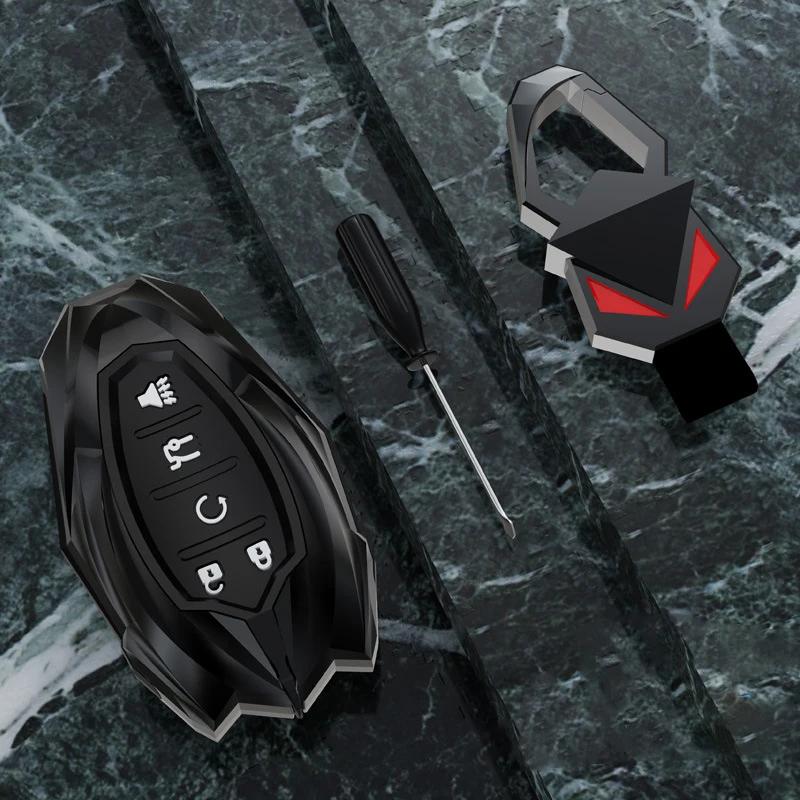 Car Zinc Alloy Remote Key Cover Case For Chevrolet Chevy Camaro Malibu Cruze Spark Volt Bolt Trax Sonic