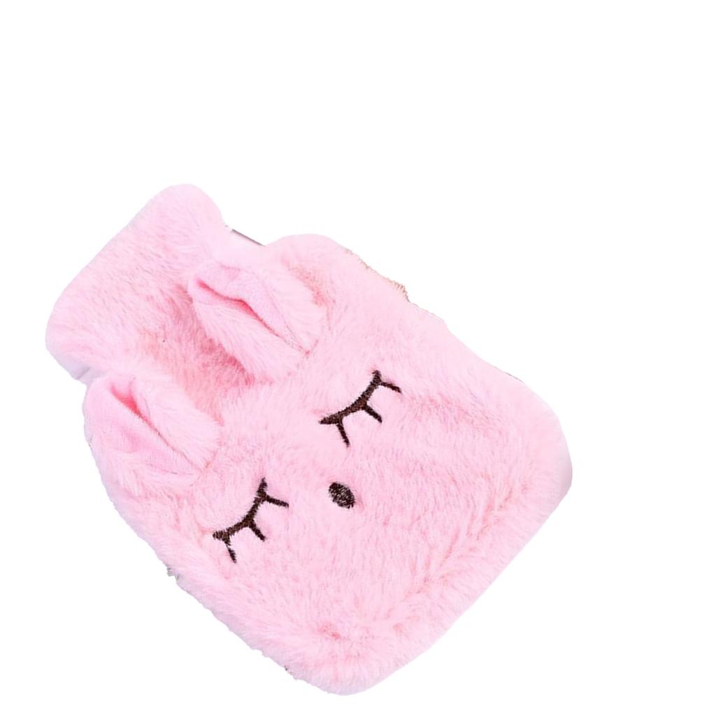 Hot Water Bottle Explosion Proof Prevent Scald Detachable Rabbit Pattern Plush Cover Hot Water Bag
