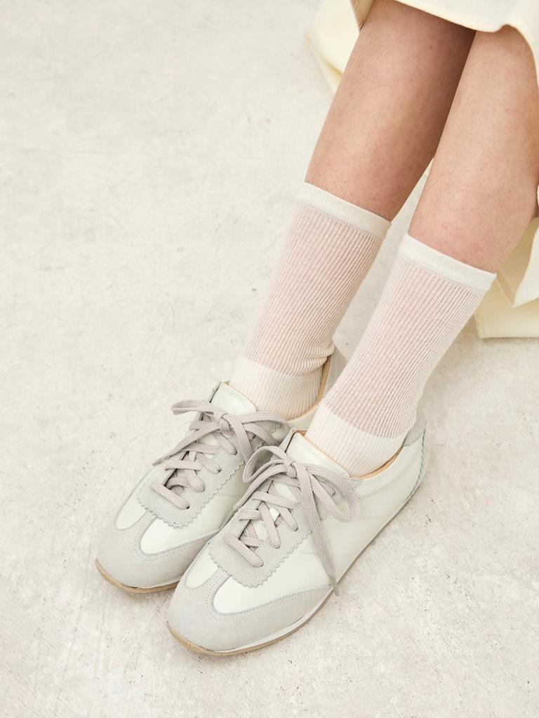 Jeu Dart Suede Combi Sneakers Ivory