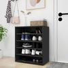 VidaXL Armoire à chaussures Noir 60x35x70 cm Aggloméré 808937