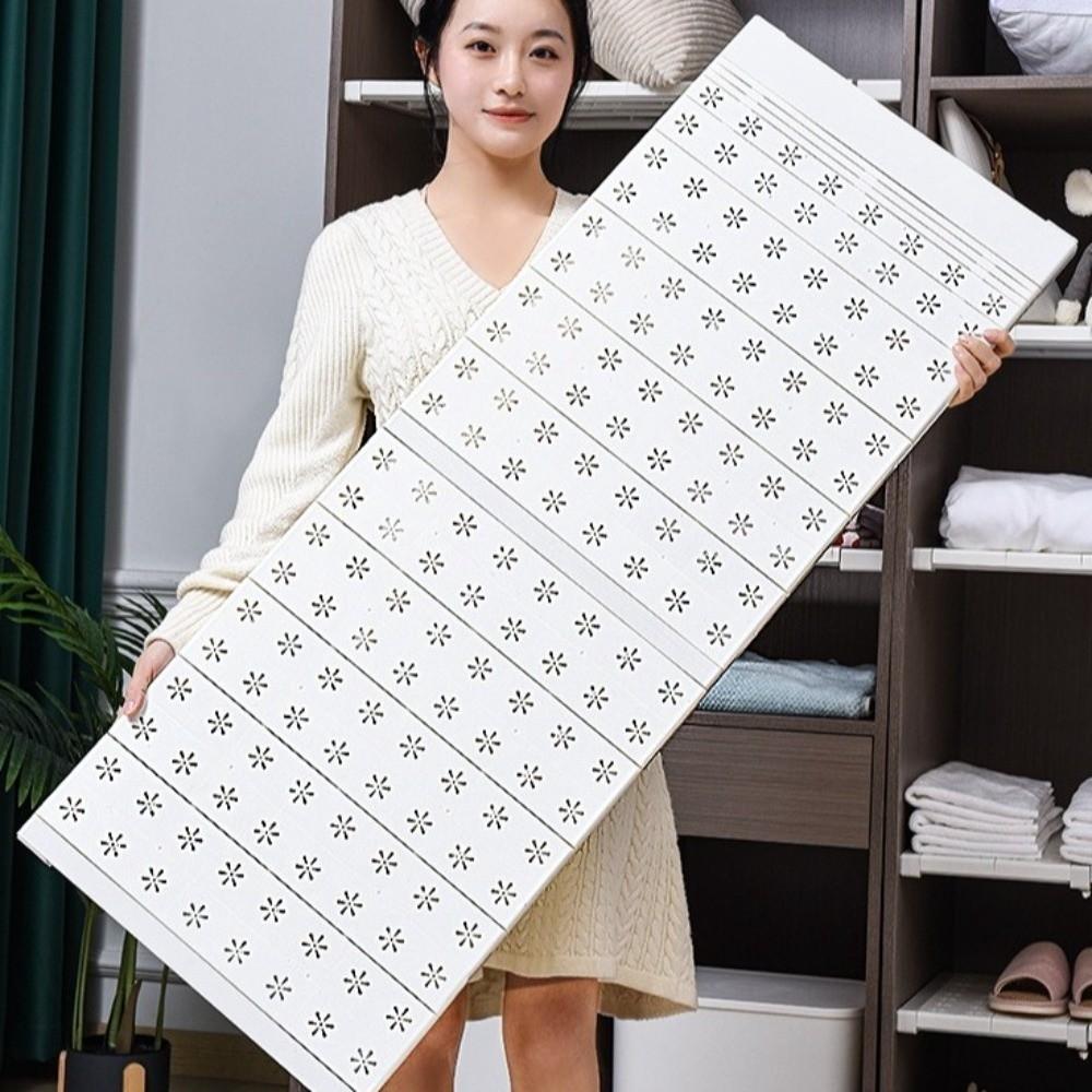 Wall Mounted Retractable Layers Board Punch-free Closet Dividers Wardrobe Storage Shelf  Bedroom