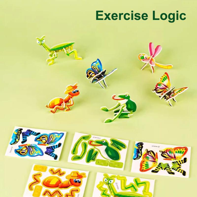 50 Pcs/Bag 3D Animals Foam Puzzle Educational Toys For Kids Birthday Party Favor Guest Gift Classroom Rewards Goodie Fillers