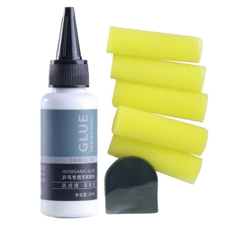 Set Colla per Tennistavolo Colla a Base d'Acqua Senza VOC Adesivo per Palla da Ping Pong con Pennello per Racchetta Colla per Racchetta da Tennistavol