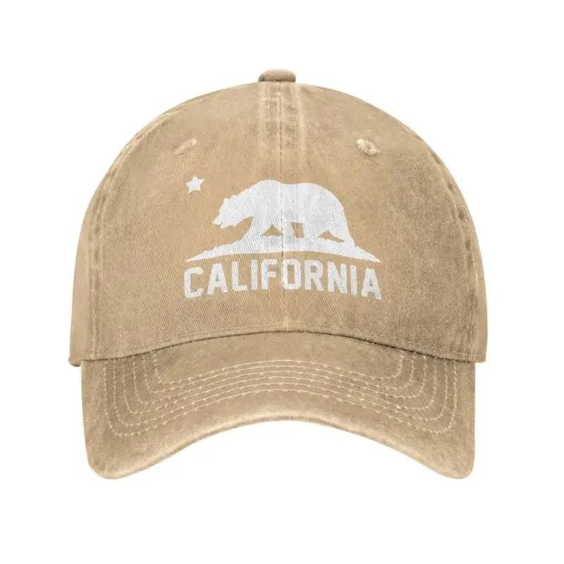 Custom Cotton California Bear Baseball Cap Women Men Breathable Dad Hat Outdoor
