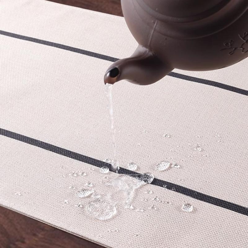 Chinese Style Coffee Table Table Flag Parlor Meal Tables Tassel Pendant Tea Waterproof High-end Long Tea Mat Cover Cloth