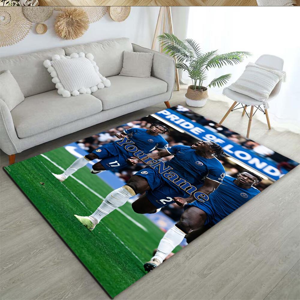 Chelsea Personalized Text Area Rug Design for Bedrooms Foyer Kitchen Living Rooms Anti-slip Rug Anime Office Decor Best for Christmas
