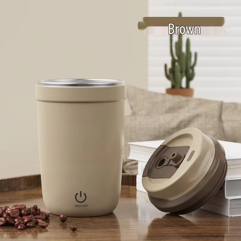 Fully Automatic Rechargeable Stainless Steel Magnetic Stirring Cup - Portable Gift for Coffee & Milk.