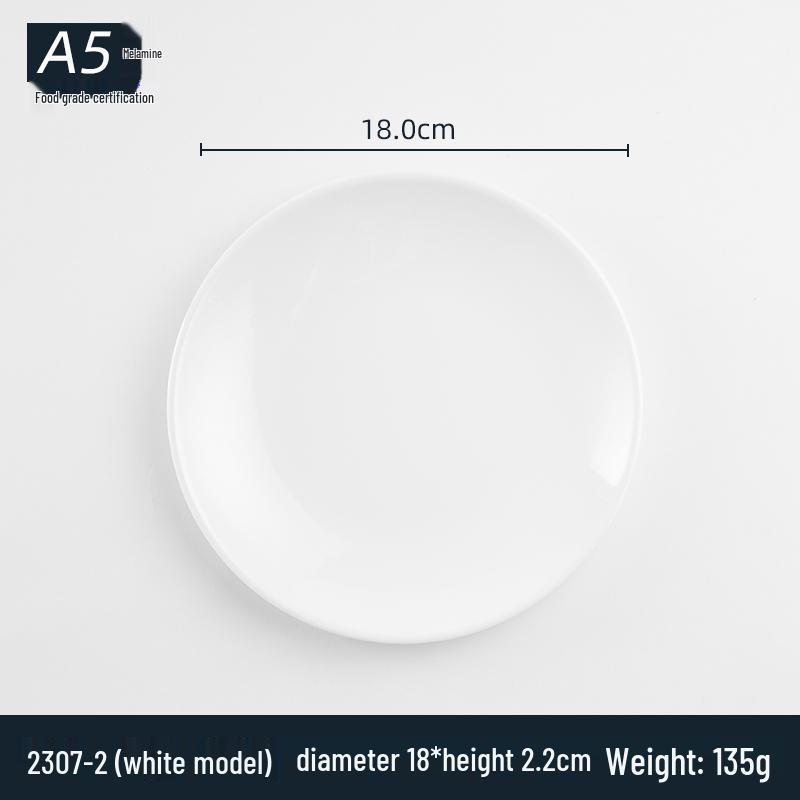 Melamine Imitation Porcelain Fast Food Plate - Durable, Anti-Fall Tableware for Restaurants and Hotels.