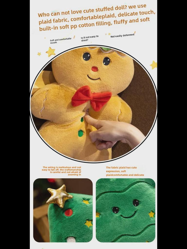 Santa Claus & Snowman Christmas Pillow – Holiday Decoration for Living Room, Sofa, Bedroom