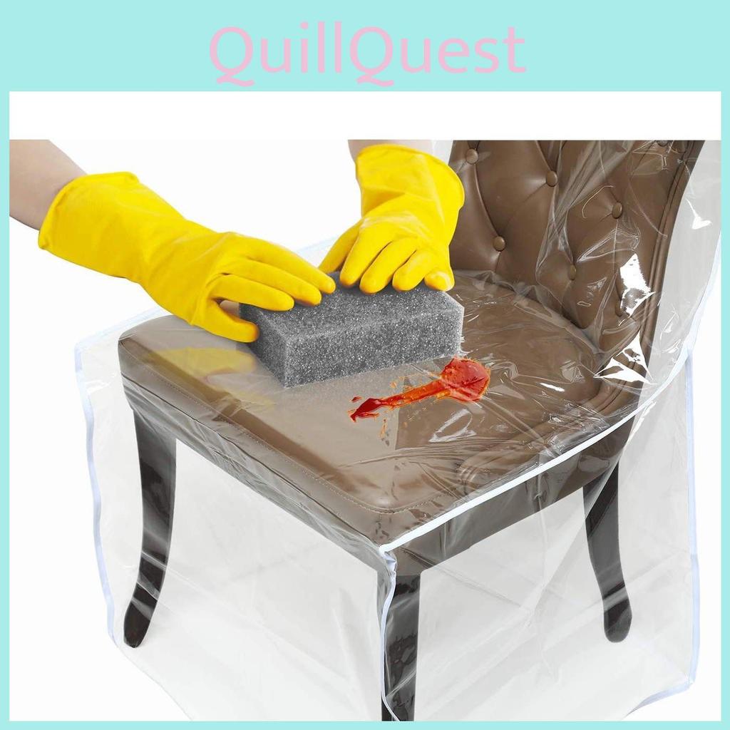 Transparent Pvc Chair Protector Cover With Dust And Oil Resistance For Kitchen Use