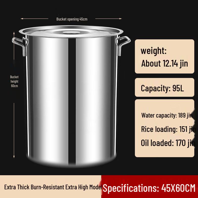 JPHZNB Extra Thick Stainless Steel Multi-Purpose Pot with Lid