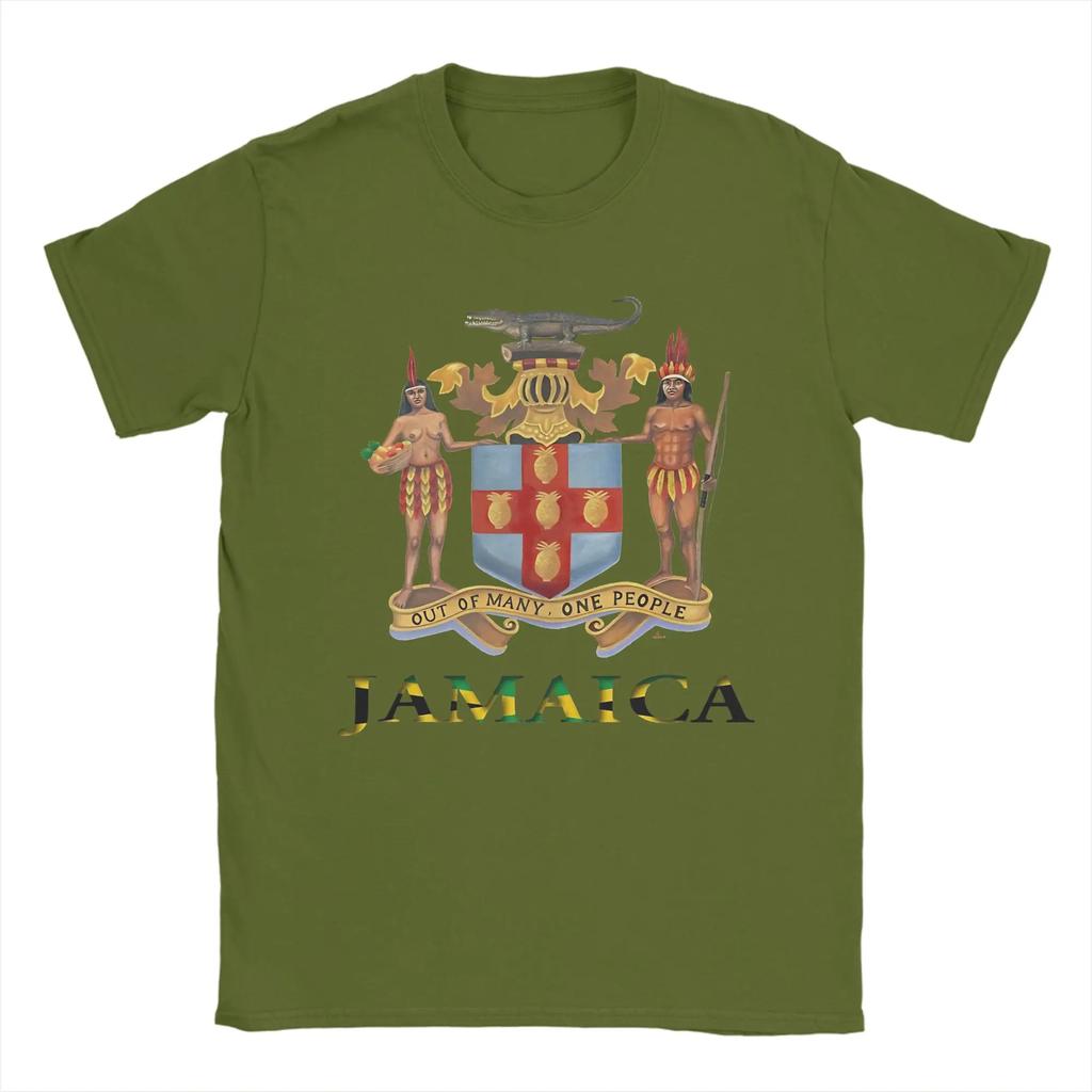 Jamaica Coat Of Arms T Shirt Unisex Vintage T Shirts Summer Comfortable Harajuku Tee Shirt Wholesale Plus Size Tops