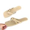 Fashion Summer New Studded Sandals Women's Outside Wear Vintage Square Toe Open Toe Clip Toe Soft Sole Non-slip Wear-resistant Flats