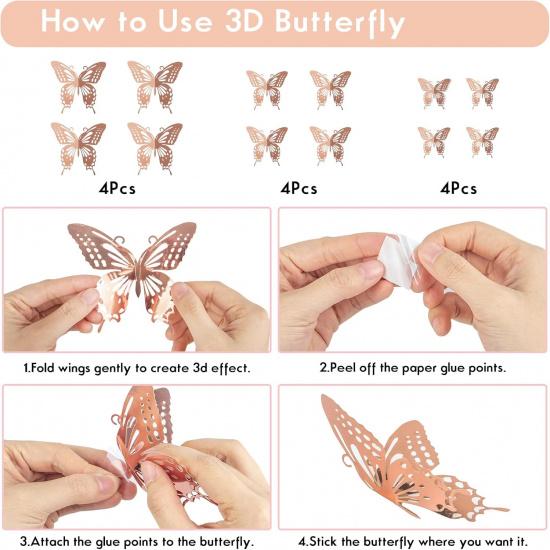 Ouddy Life 21st Birthday Decorations for Her - Rose Gold Party Supplies for Women Girls, Pink Happy Banner, Fringe Curtain, Butterfly Balloons