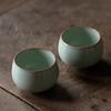 140ml Tianqing Ceramic Tea Cup Vintage Handmade Ru Porcelain Crackle Master Cup