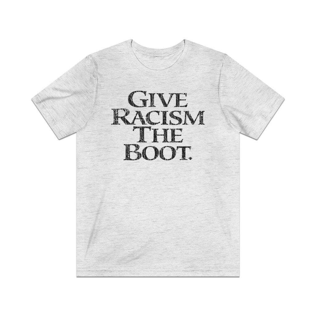 

Give Racism the Boot 1993 F/B Vintage Men s T shirt 4XL