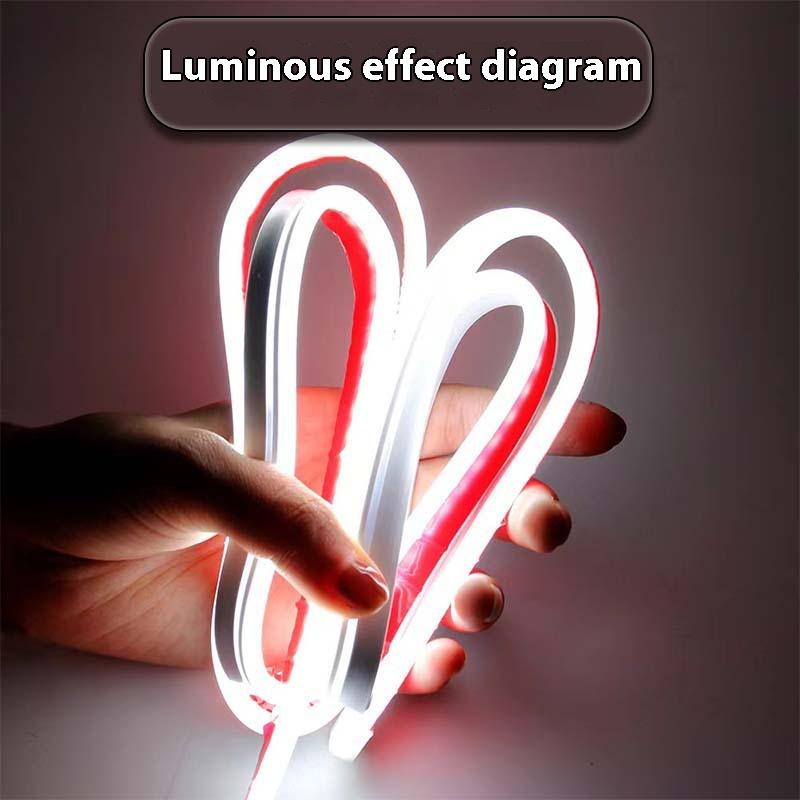 Car Start Scanning Dynamic Through-type Daytime Running Light Middle Grille Modification Universal Led Hood Light Decorative Lig