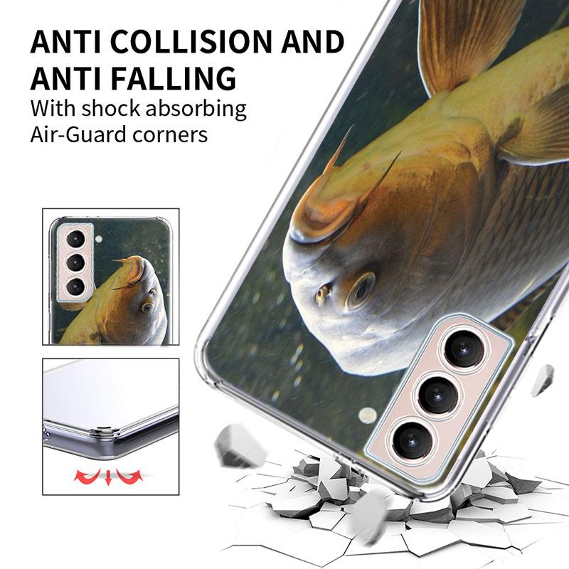 Carp Fishing Fish Phone Case For Galaxy A14 A24 A34 A54 Samsung A02S A12 A22 A32 A42 A52 A72 A13 A33 A53 5G A03 A03S A23 A73 A20