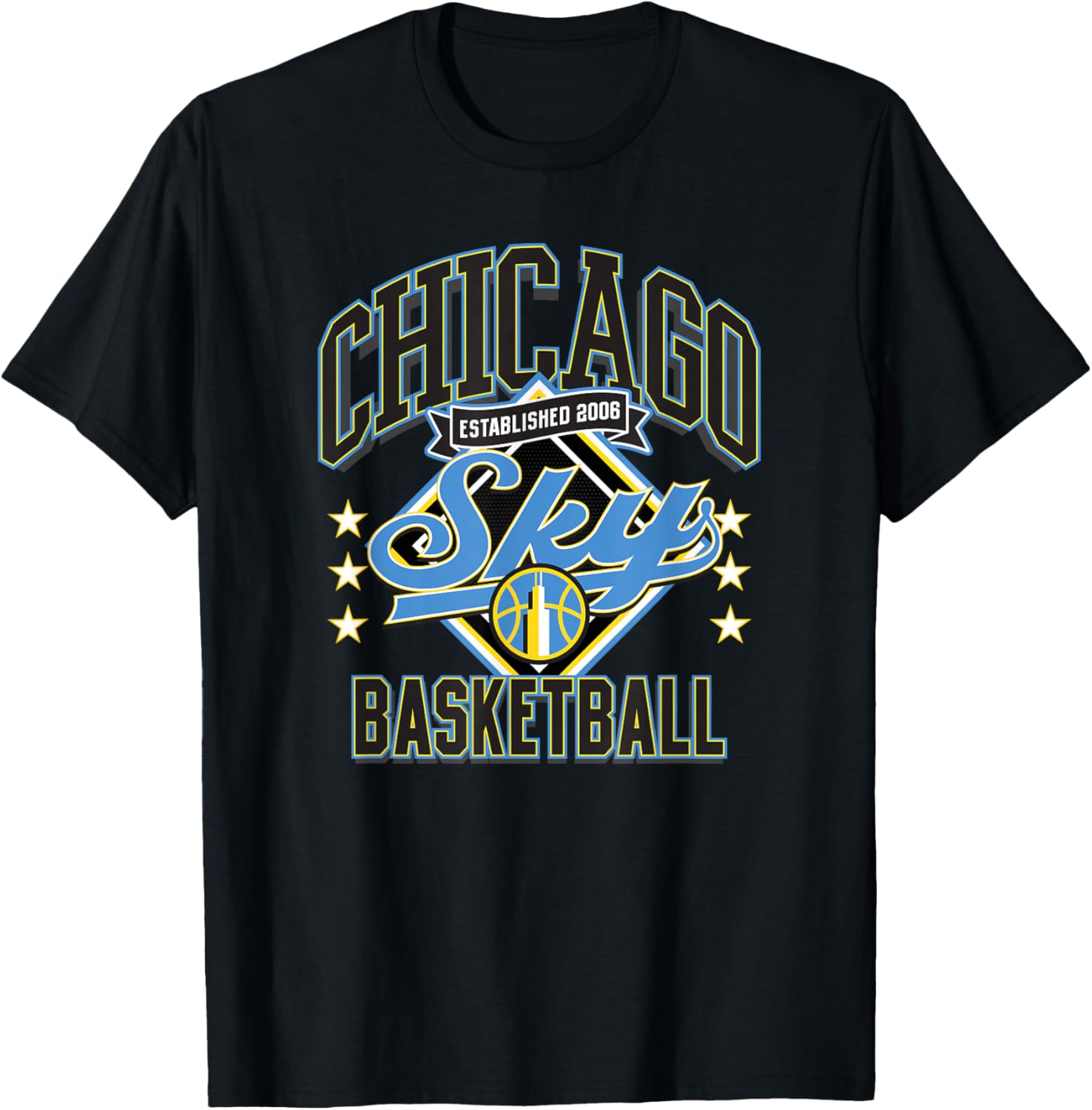 Официальная футболка WNBA с изображением шоу в перерыве игры Chicago Sky S разноцветный